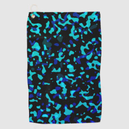 Trendy Cool Blauw Zwart Camouflage Patroon Golfhanddoek