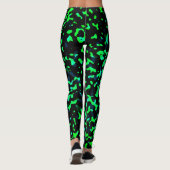 Trendy Cool Blue Green Camouflage Leggings (Achterkant)