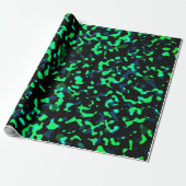 Trendy Cool Blue Seagreen Camouflage Pattern Cadeaupapier (Uitgerold)