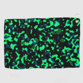 Trendy Cool Blue Seagreen Camouflage Pattern Golfhanddoek (Horizontaal)