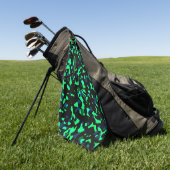 Trendy Cool Blue Seagreen Camouflage Pattern Golfhanddoek (Groen)