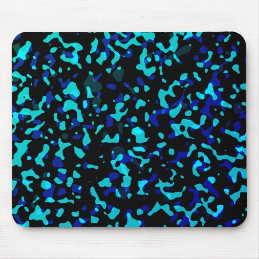 Trendy Cool Blue Seagreen Camouflage Pattern Muismat (Voorkant)