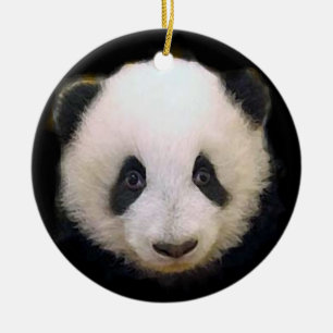 Trendy Cool Chic Panda Christmas Tree Ornament