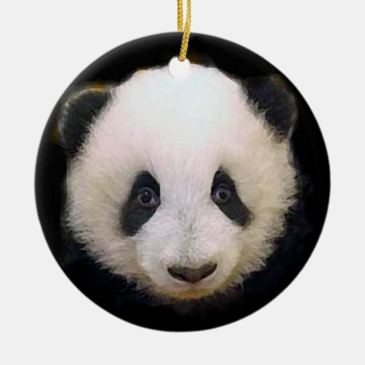 Trendy Cool Chic Panda Christmas Tree Ornament (Voorkant)