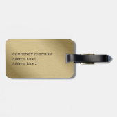 Trendy Cool Faux Gold roze lippen Bagagelabel (Achterkant horizontaal)