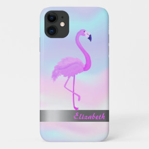 Trendy Cool Flamingo Holographic - Personalized Case-Mate iPhone Case