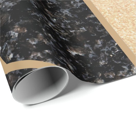 Trendy Cool Geometric Marble Texture Cadeaupapier (Rol Hoek)