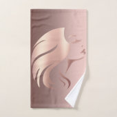 Trendy Cool Girl Face Silhouette Bad Handdoek (Handdoek)