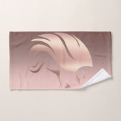 Trendy Cool Girl Face Silhouette Bad Handdoek (Handdoek)