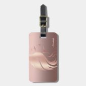 Trendy Cool Girl Face Silhouette - Gepersonaliseer Bagagelabel (Voorkant verticaal)