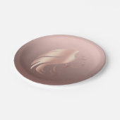 Trendy Cool Girl Face Silhouette Papieren Bordje (Gekanteld)