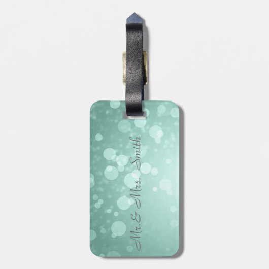 Trendy Cool Girly, Bokeh, Lips, Kiss me Bagagelabel (Achterkant verticaal)