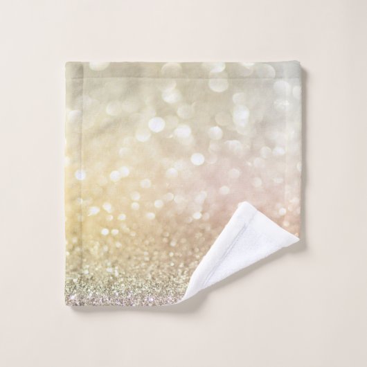 Trendy Cool Glitter Bokeh Bad Handdoek (Wasdoekje)