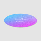 Trendy Cool Glitter Ombre Naamplaatje (Voorkant)