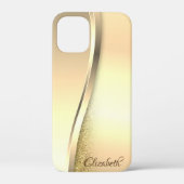Trendy Cool Gold Glitter - Gepersonaliseerd Case-Mate iPhone Case (Achterkant)