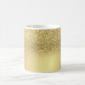 Trendy Cool Gold Glitter, Silver - op maat gemaakt Koffiemok (Center)