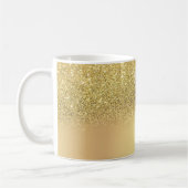 Trendy Cool Gold Glitter, Silver - op maat gemaakt Koffiemok (Links)
