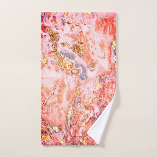 Trendy Cool Gold Marble Pattern Bad Handdoek (Handdoek)
