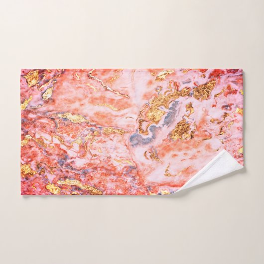 Trendy Cool Gold Marble Pattern Bad Handdoek (Handdoek)