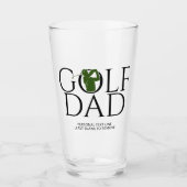 Trendy Cool "GOLF DAD" Green Pint Glas (Voorkant)