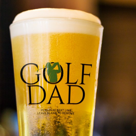 Trendy Cool "GOLF DAD" Green Pint Glas