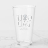 Trendy Cool "GOLF DAD" Navy Blue Pint Glas (Achterkant)