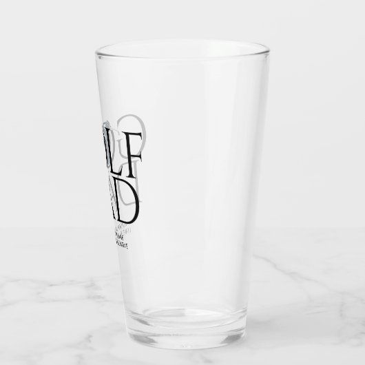 Trendy Cool "GOLF DAD" Navy Blue Pint Glas (Links)
