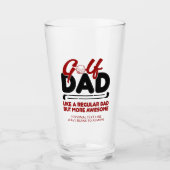 Trendy Cool "GOLF DAD" Red Typography Pint Glas (Voorkant)