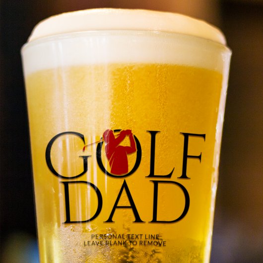 Trendy Cool "GOLF DAD" rode pint Glas