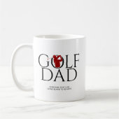 Trendy Cool "GOLF DAD" Rood Koffiemok (Links)