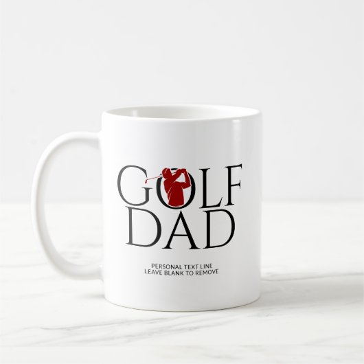 Trendy Cool "GOLF DAD" Rood Koffiemok (Links)