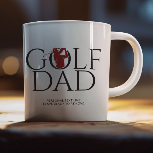 Trendy Cool "GOLF DAD" Rood Koffiemok