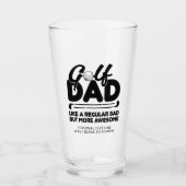 Trendy Cool "GOLF DAD" Typografie Pint Glas (Voorkant)