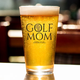 Trendy Cool "GOLF MOM" Gouden Pint Glas