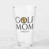 Trendy Cool "GOLF MOM" Gouden Pint Glas (Voorkant)