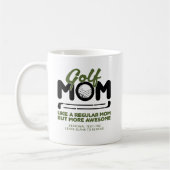 Trendy Cool "GOLF MOM" Groene Typografie Pint Koffiemok (Links)