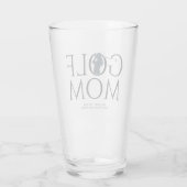 Trendy Cool "GOLF MOM" Navy Blue Pint Glas (Achterkant)