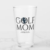 Trendy Cool "GOLF MOM" Navy Blue Pint Glas (Voorkant)