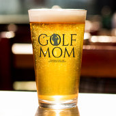 Trendy Cool "GOLF MOM" Navy Blue Pint Glas