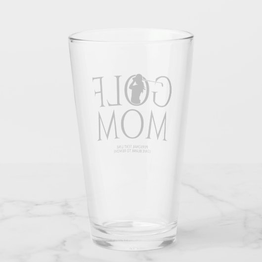 Trendy Cool "GOLF MOM" Pint Glas (Achterkant)