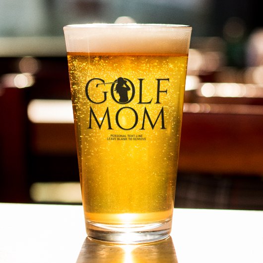 Trendy Cool "GOLF MOM" Pint Glas