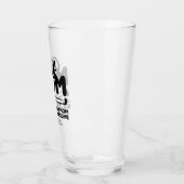 Trendy Cool "GOLF MOM" Typografie Pint Glas (Links)