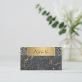 Trendy Cool Gray Gold Marble Confetti Kortingskaartje (Staand voorkant)