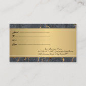 Trendy Cool Gray Gold Marble Confetti Kortingskaartje (Achterkant)