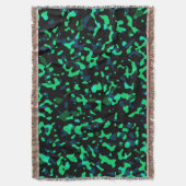 Trendy Cool Green Black Camouflage Deken (Voorkant Verticaal)