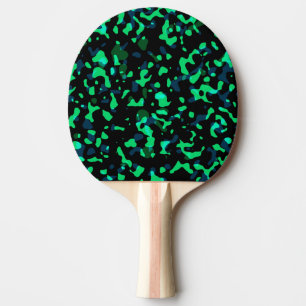 Trendy Cool Green Black Camouflage Tafeltennisbatje