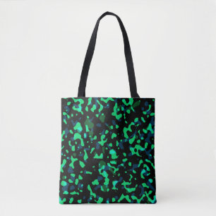 Trendy Cool Green Black Camouflage Tote Bag