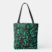 Trendy Cool Green Black Camouflage Tote Bag (Achterkant)