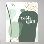 Trendy Cool Green Gold Modern Abstract Poster (Voorkant)