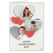 Trendy Cool Heart Photo Collage Wenskaart (Voorkant)